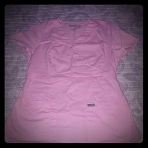 greys anatomy mock wrap scrub top